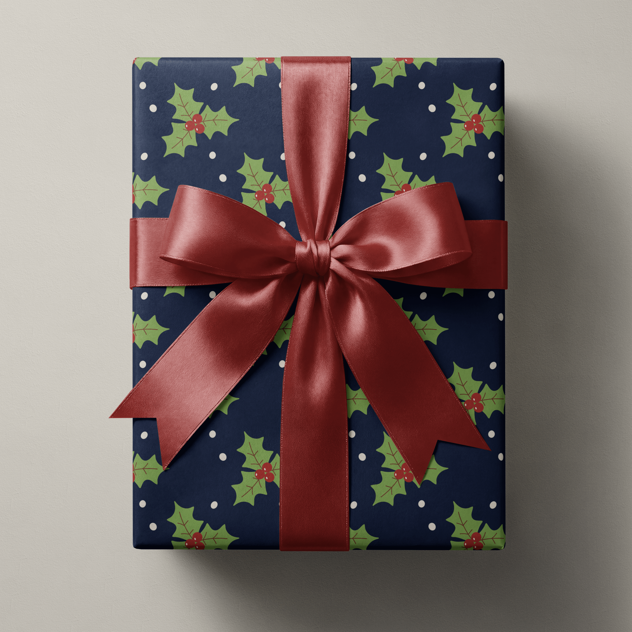 Navy Christmas Wrapping Paper - Winterton - Haus of Wrap