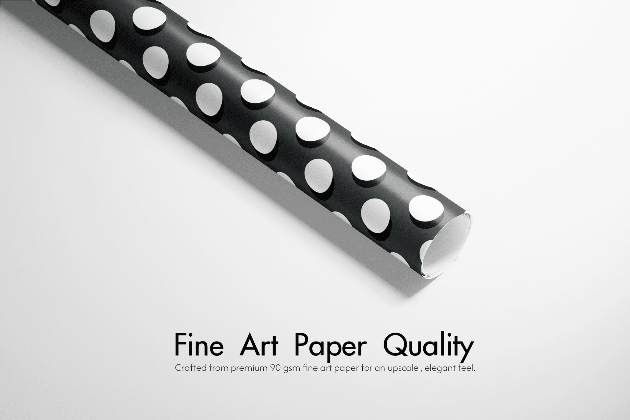 Black and White Wrapping Paper - White Out - Haus of Wrap