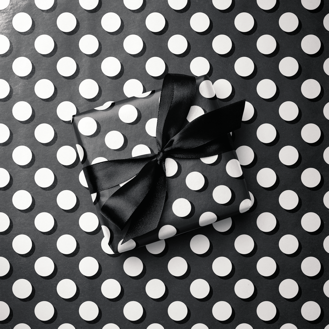 Black and White Wrapping Paper - White Out - Haus of Wrap