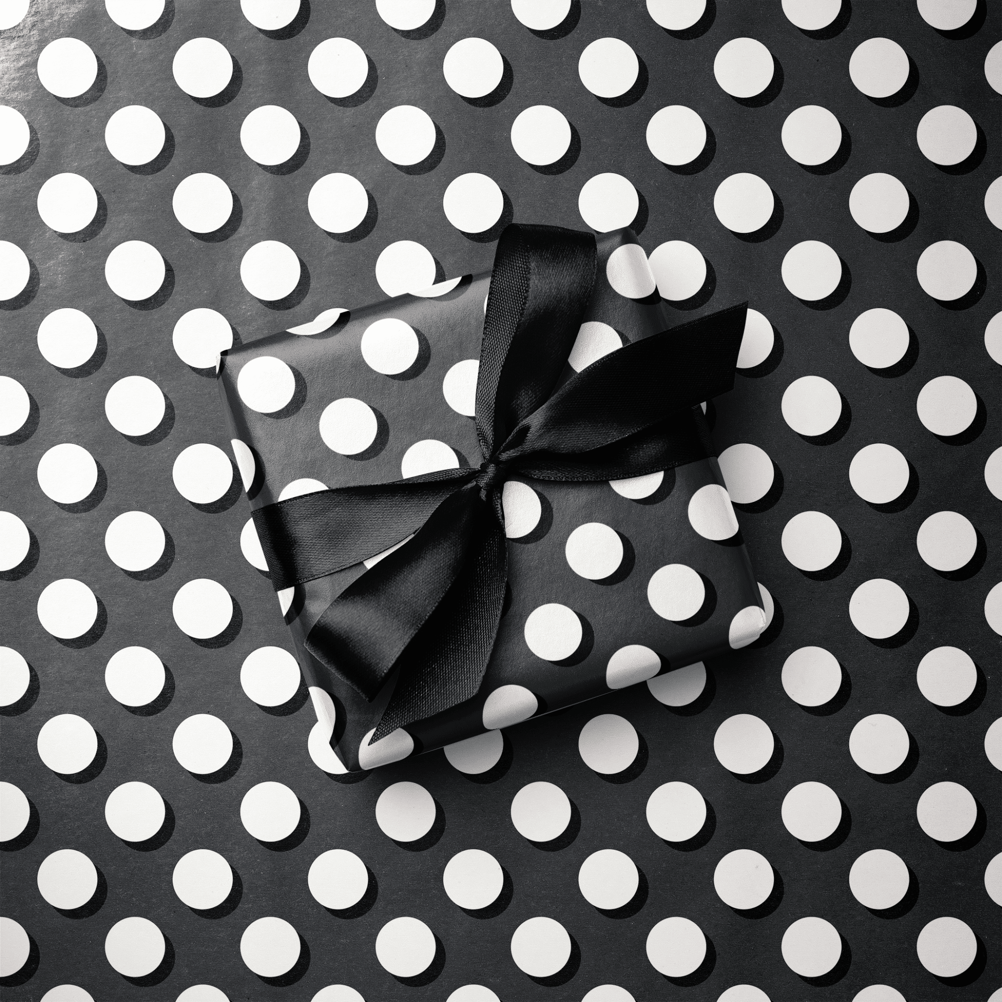 Black and White Wrapping Paper - White Out - Haus of Wrap