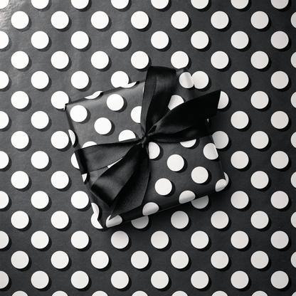 Black and White Wrapping Paper - White Out - Haus of Wrap