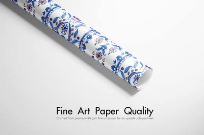 Beautiful Gift Wrapping Paper - Iznik - Haus of Wrap
