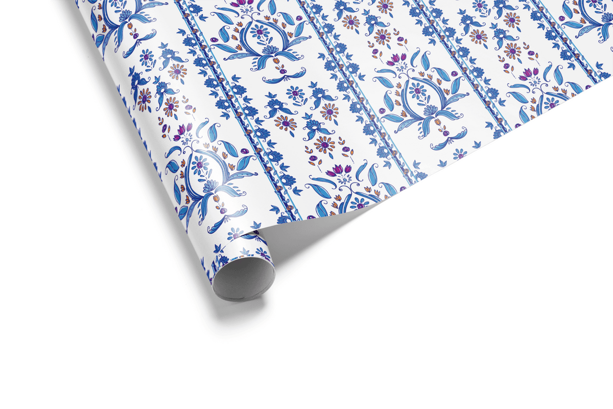 Beautiful Gift Wrapping Paper - Iznik - Haus of Wrap