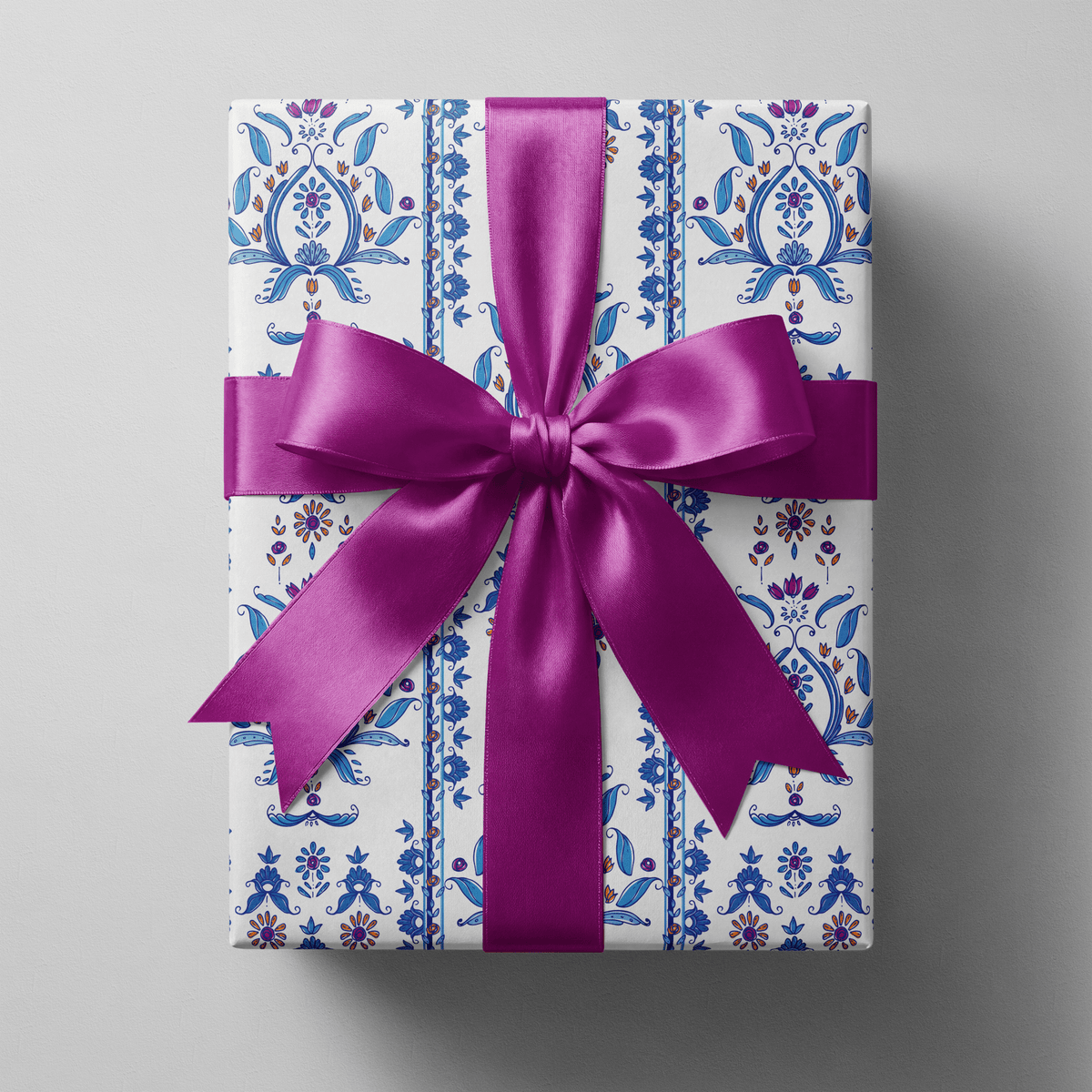 Beautiful Gift Wrapping Paper - Iznik - Haus of Wrap