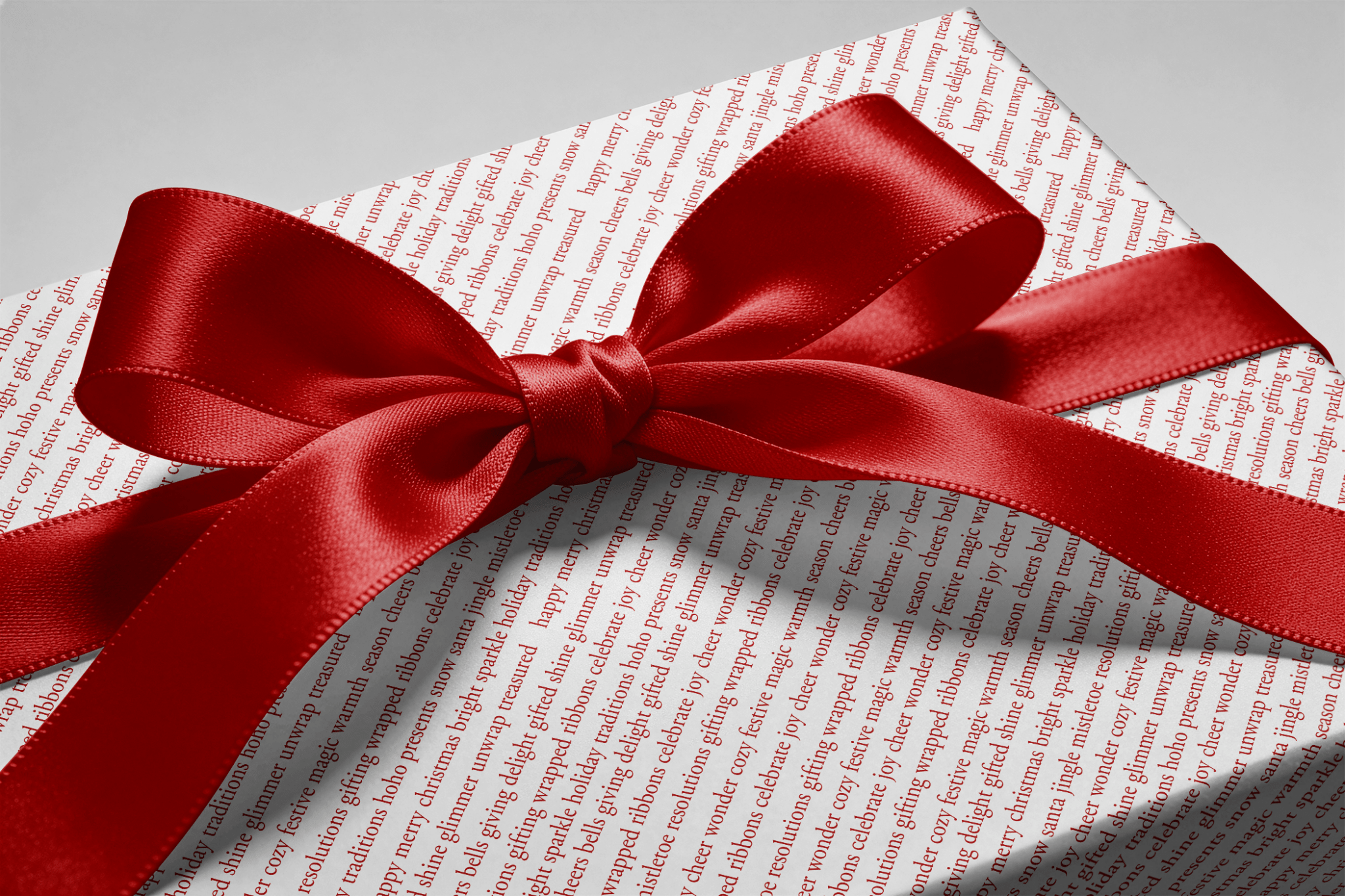 Modern Christmas Wrapping Paper - Repeat After Me - Haus of Wrap