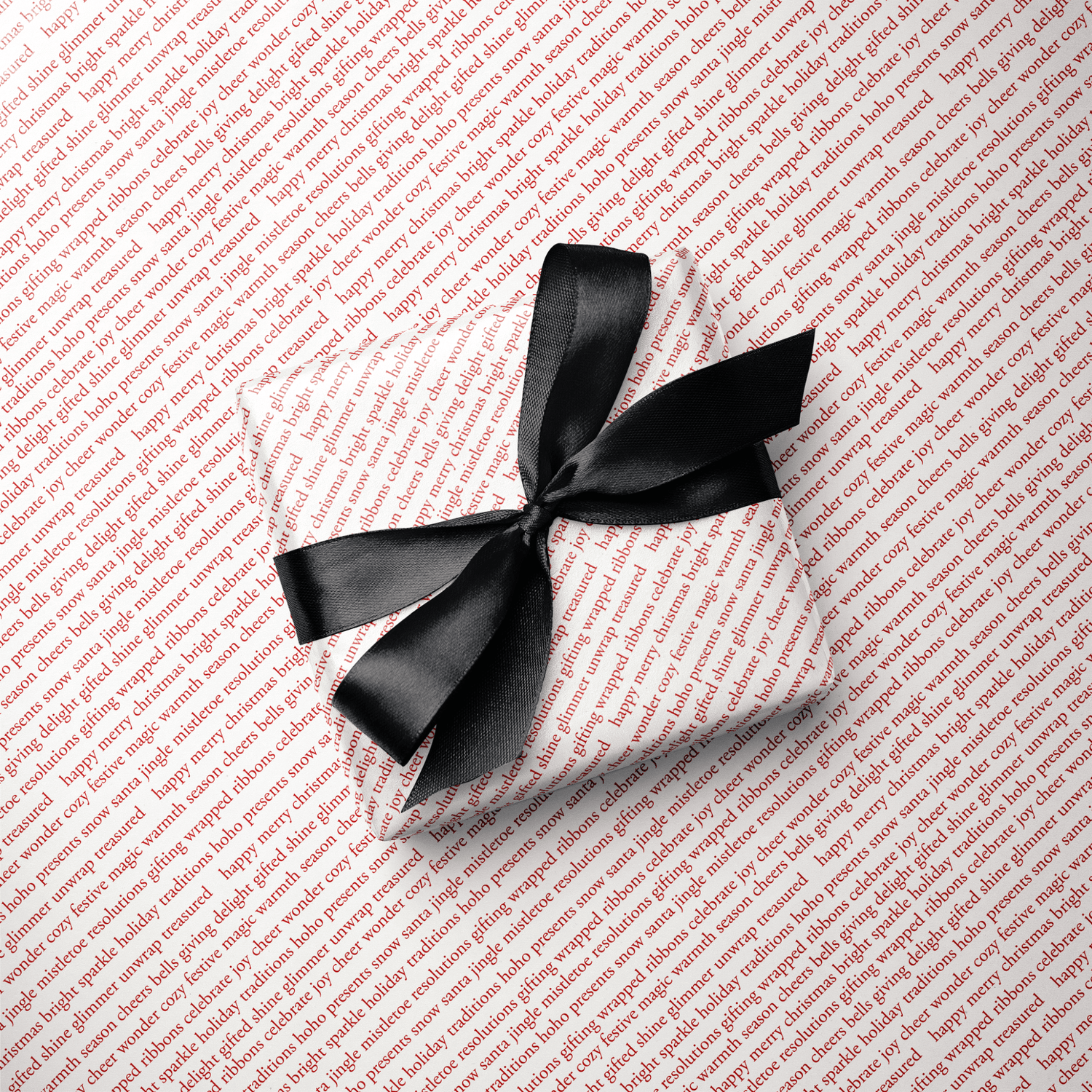 Modern Christmas Wrapping Paper - Repeat After Me - Haus of Wrap
