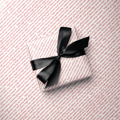 Modern Christmas Wrapping Paper - Repeat After Me - Haus of Wrap