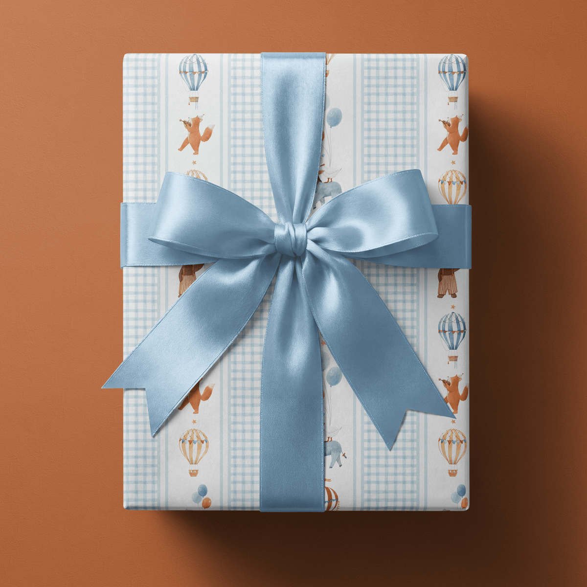 Gingham &amp; Baby Shower Wrapping Paper Rolls - Gingham &amp; Grace - Haus of Wrap