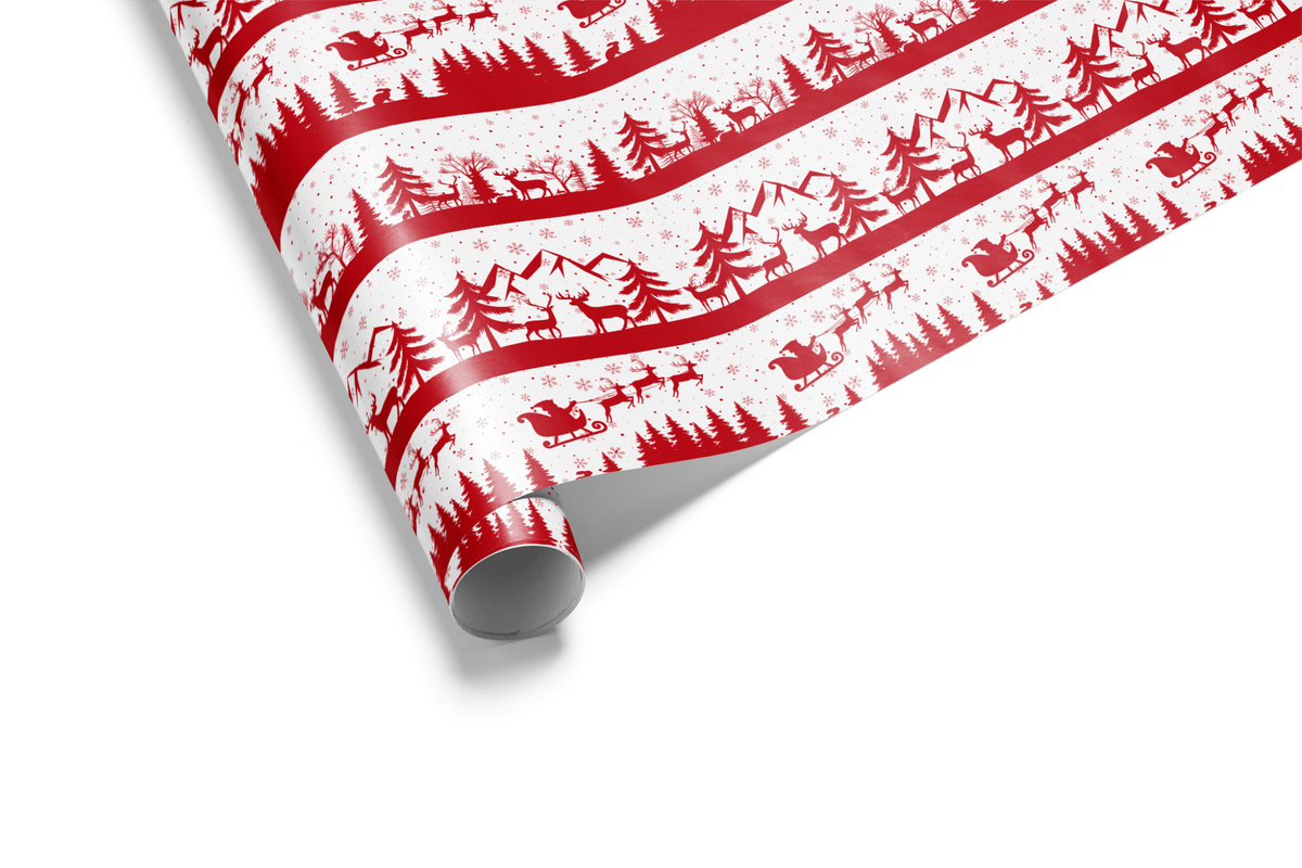 Reindeer Christmas Wrapping Paper - Christmas Eve Run - Haus of Wrap