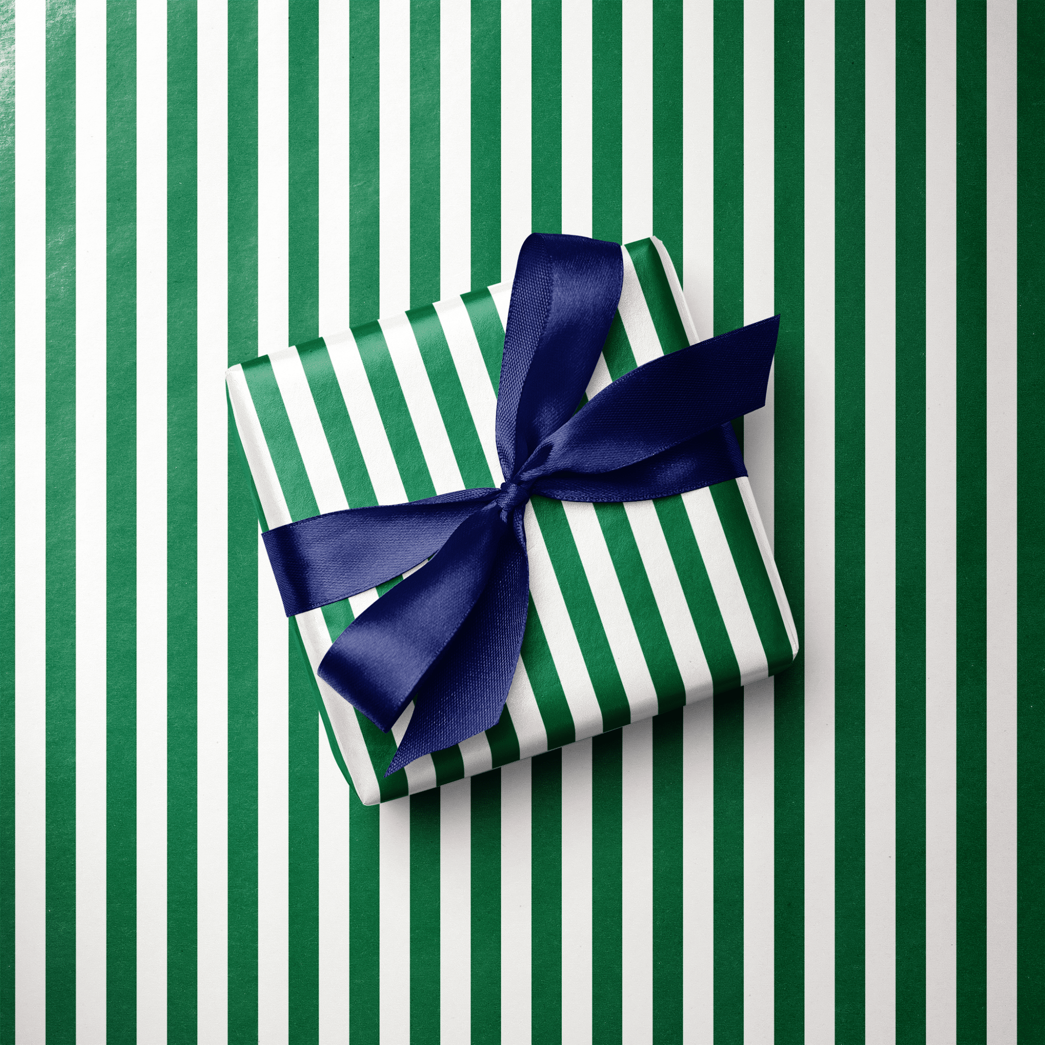 Green Stripe Wrapping Paper - Palm Court - Haus of Wrap