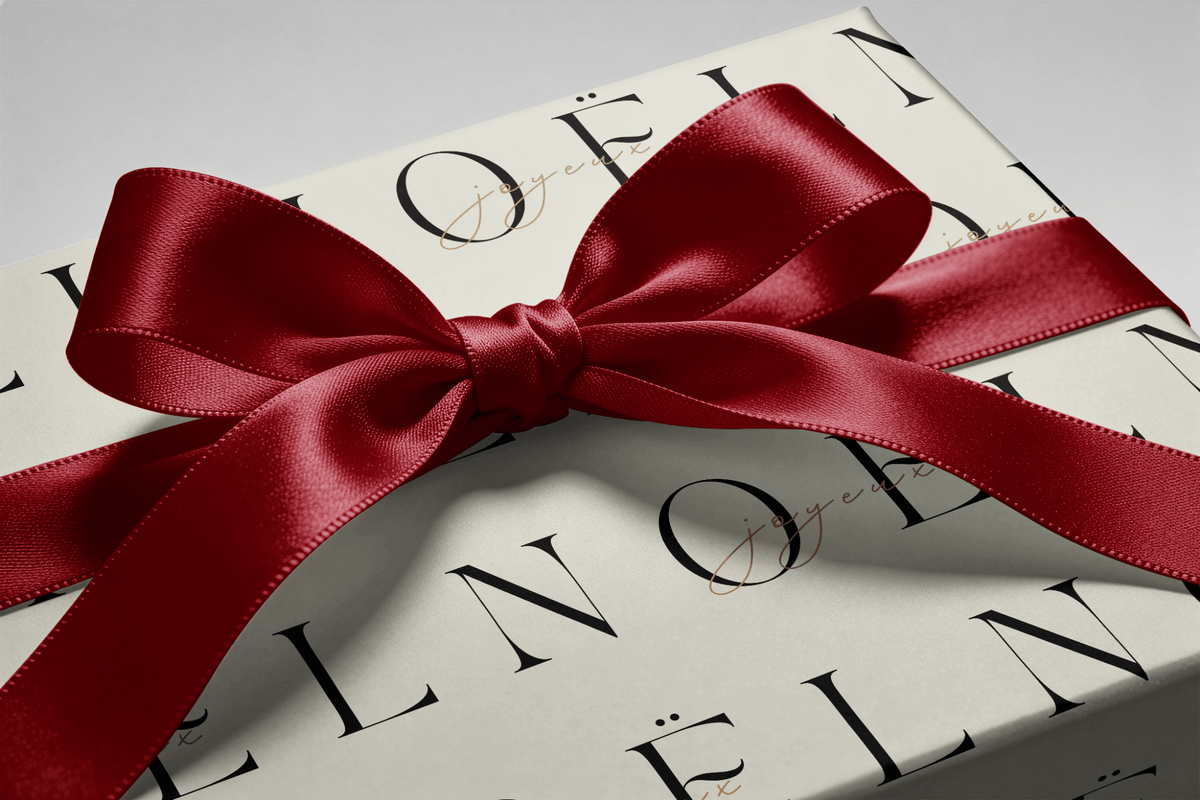 Black and White Christmas Wrapping Paper - Première - Haus of Wrap