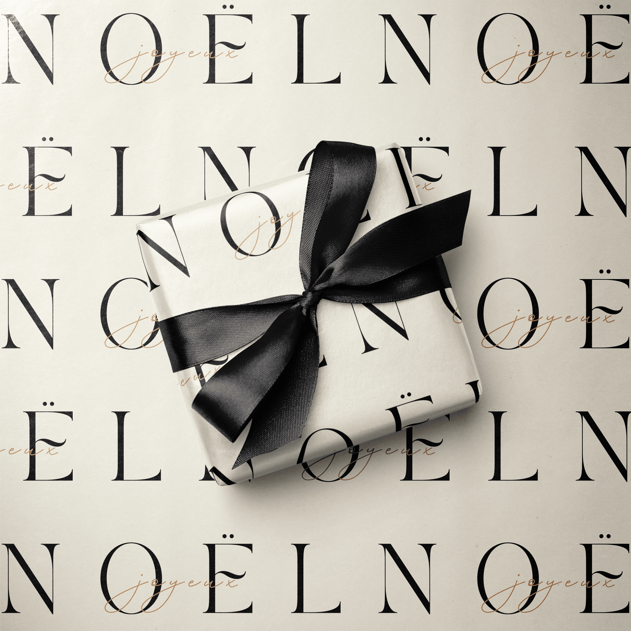 Black and White Christmas Wrapping Paper - Première - Haus of Wrap