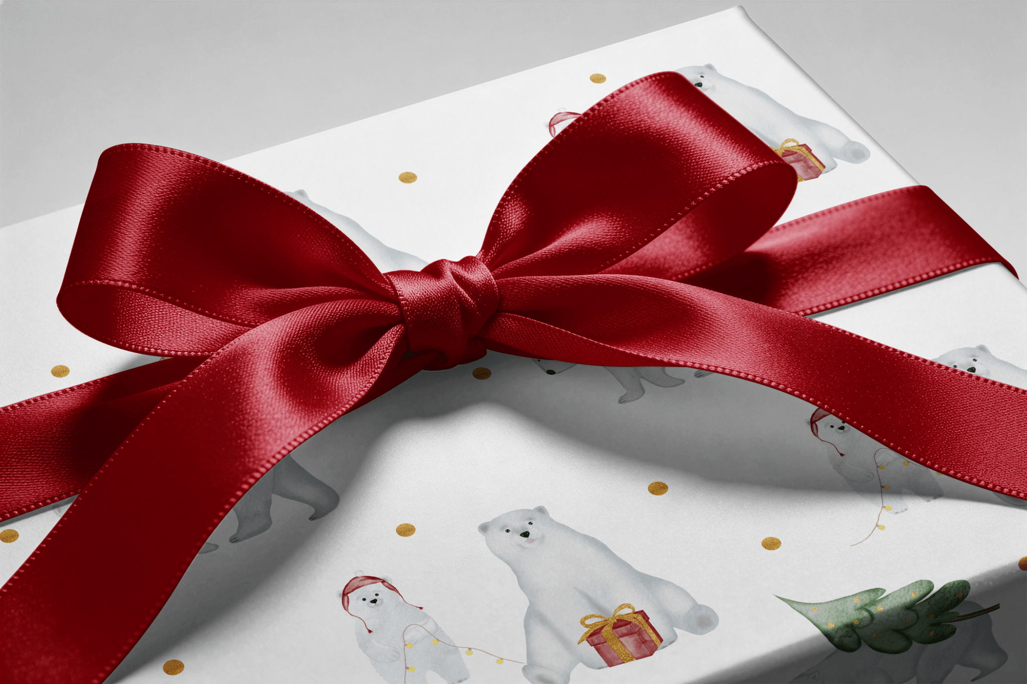 Polar Bear Christmas Wrapping Paper - Beary Christmas - Haus of Wrap