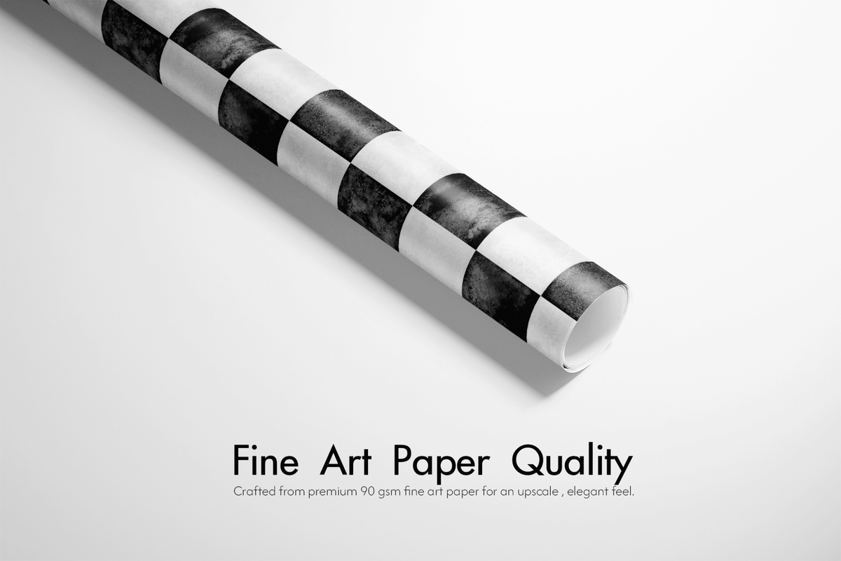 Checkerboard Wrapping Paper - Stone Cold - Haus of Wrap
