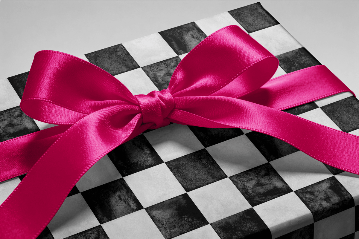 Checkerboard Wrapping Paper - Stone Cold - Haus of Wrap
