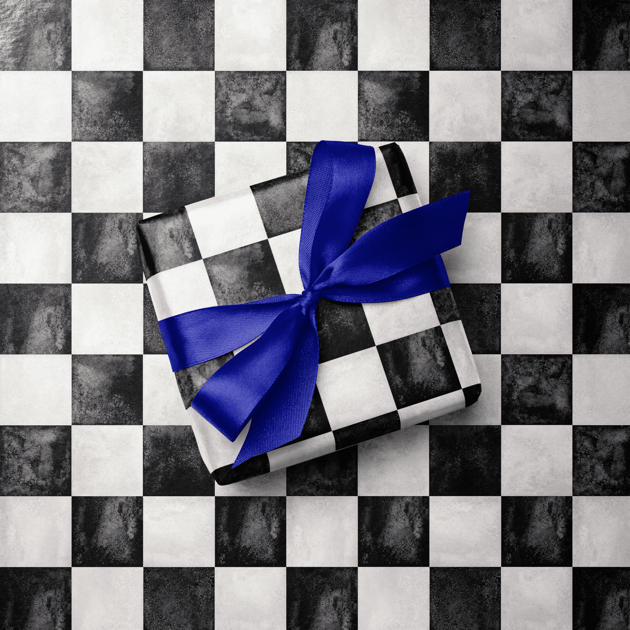 Checkerboard Wrapping Paper - Stone Cold - Haus of Wrap