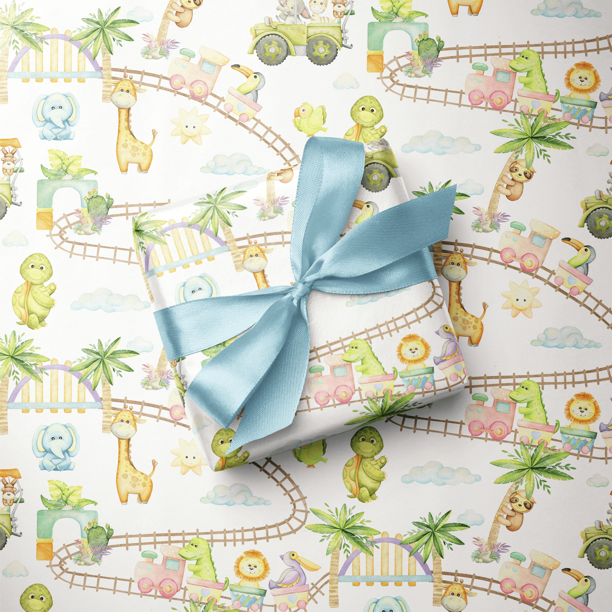 Safari Wrapping Paper - Safari Express - Haus of Wrap