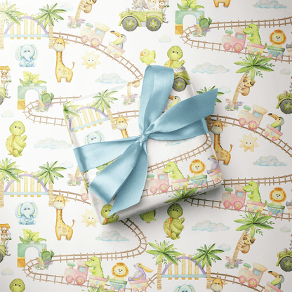 Safari Wrapping Paper - Safari Express - Haus of Wrap