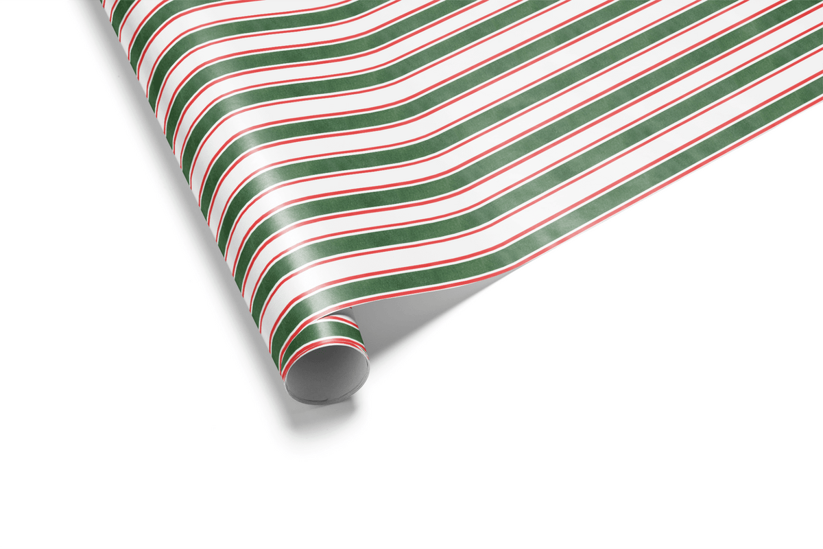 Striped Christmas Wrapping Paper - Christmas Cabana - Haus of Wrap