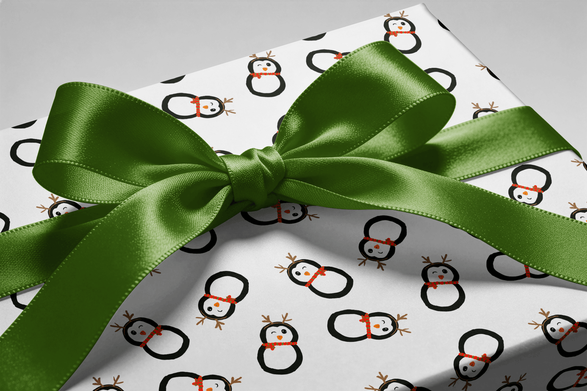 Penguin Christmas Wrapping Paper - Not a Reindeer - Haus of Wrap