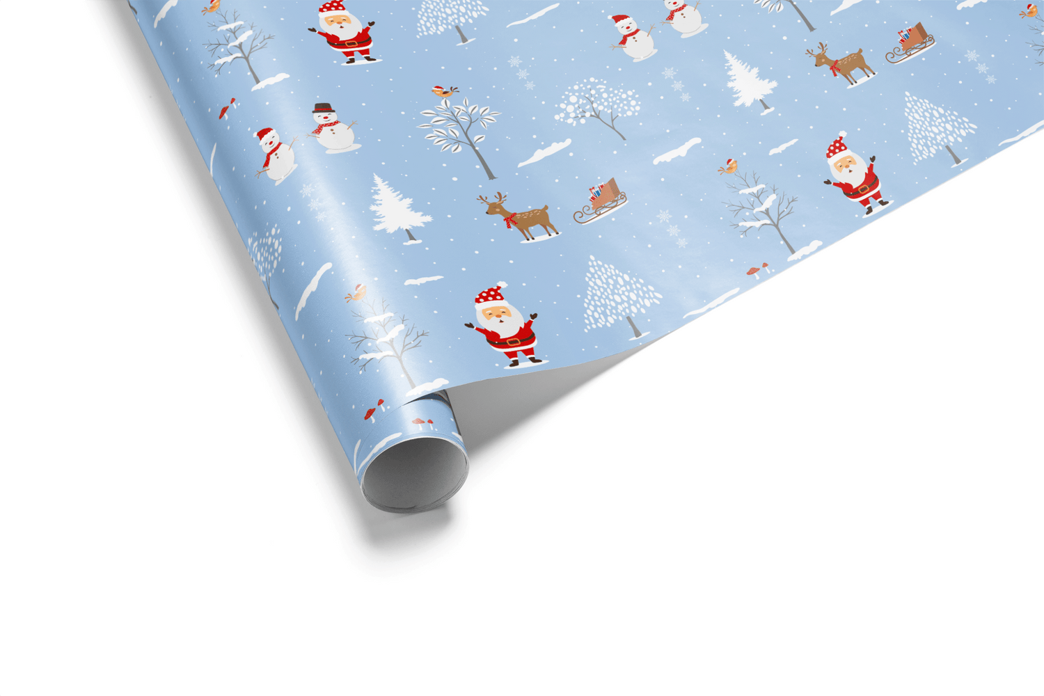 Santa Christmas Wrapping Paper - Snowglobe - Haus of Wrap