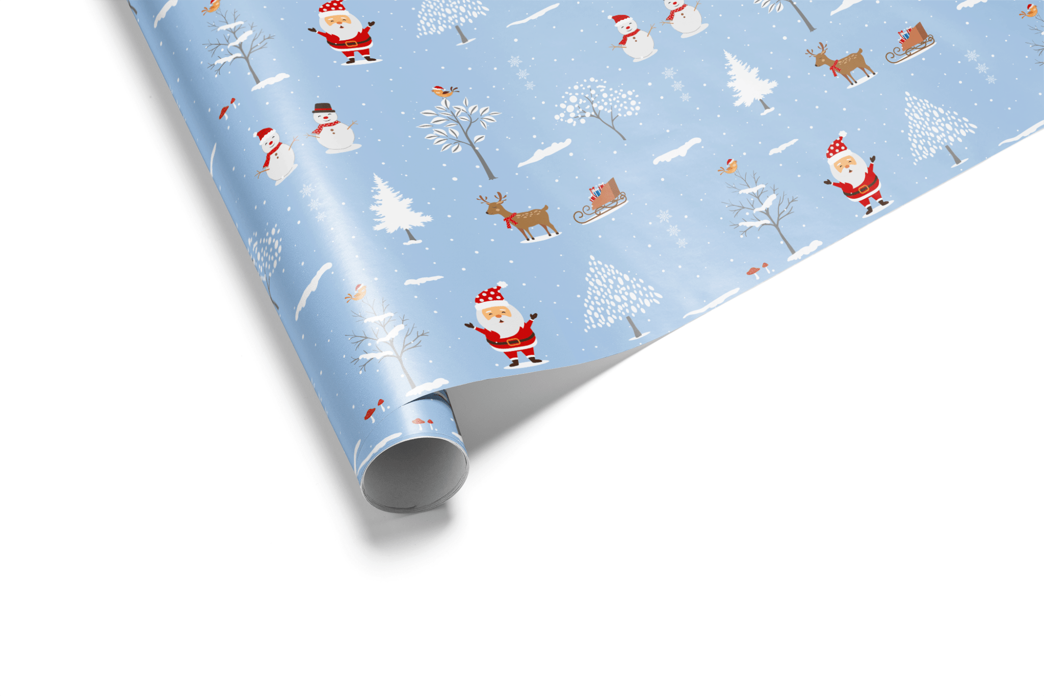 Santa Christmas Wrapping Paper - Snowglobe - Haus of Wrap