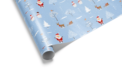 Santa Christmas Wrapping Paper - Snowglobe - Haus of Wrap