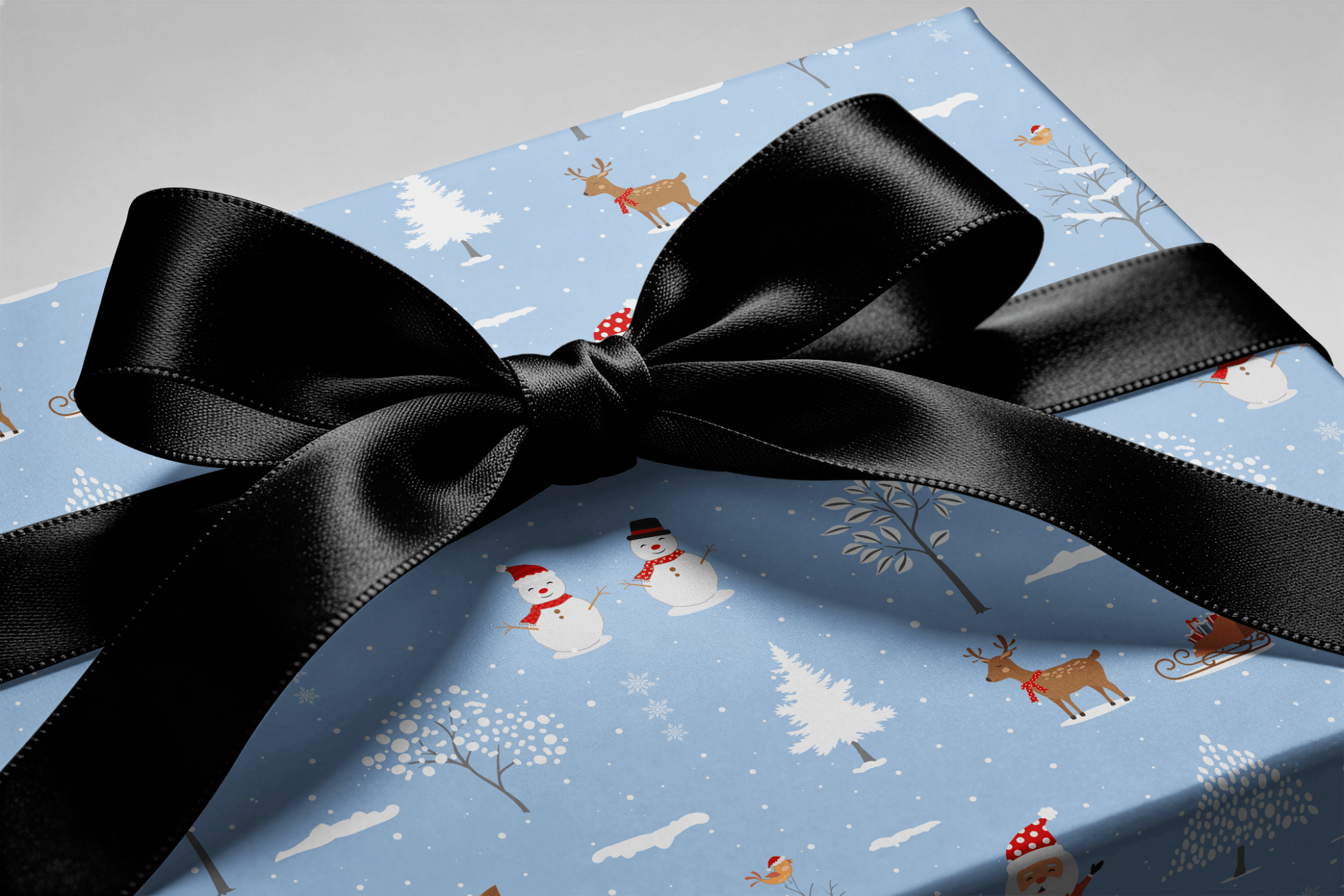Santa Christmas Wrapping Paper - Snowglobe - Haus of Wrap