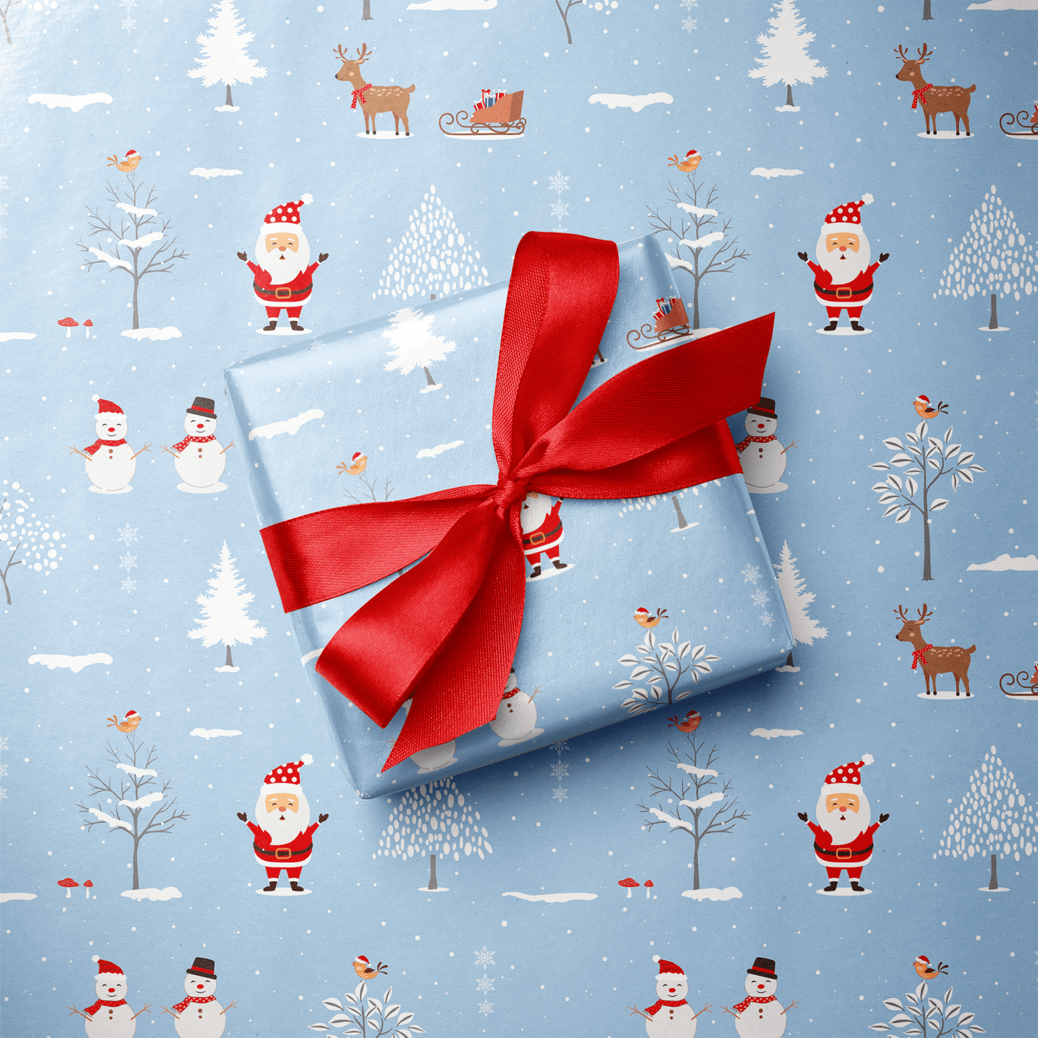 Santa Christmas Wrapping Paper - Snowglobe - Haus of Wrap