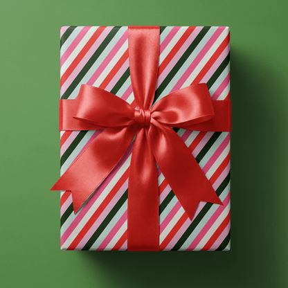 Candy Cane Christmas Wrapping Paper - Kringle - Haus of Wrap