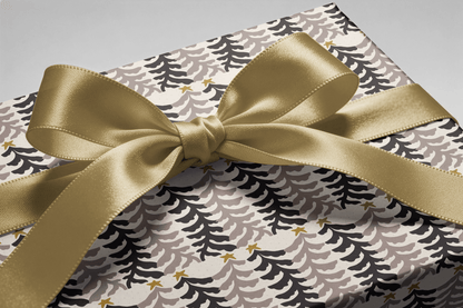 Neutral Christmas Wrapping Paper - Woodcut Winter - Haus of Wrap