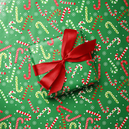 Candy Cane Stripe Wrapping Paper - Peppermint Party - Haus of Wrap