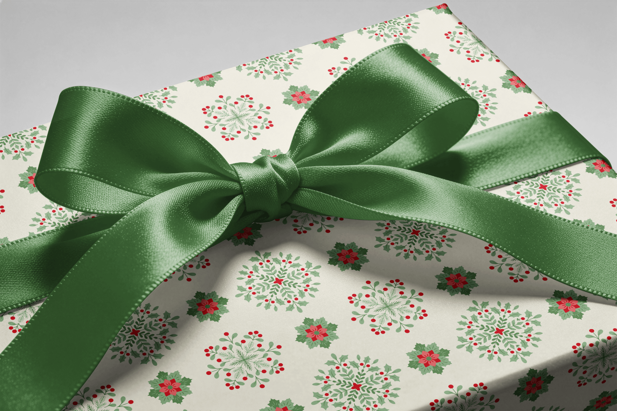 Snowflake Christmas Wrapping Paper - Snow Sprig - Haus of Wrap