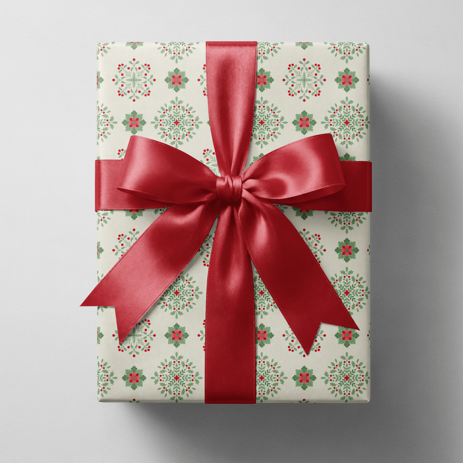 Snowflake Christmas Wrapping Paper - Snow Sprig - Haus of Wrap