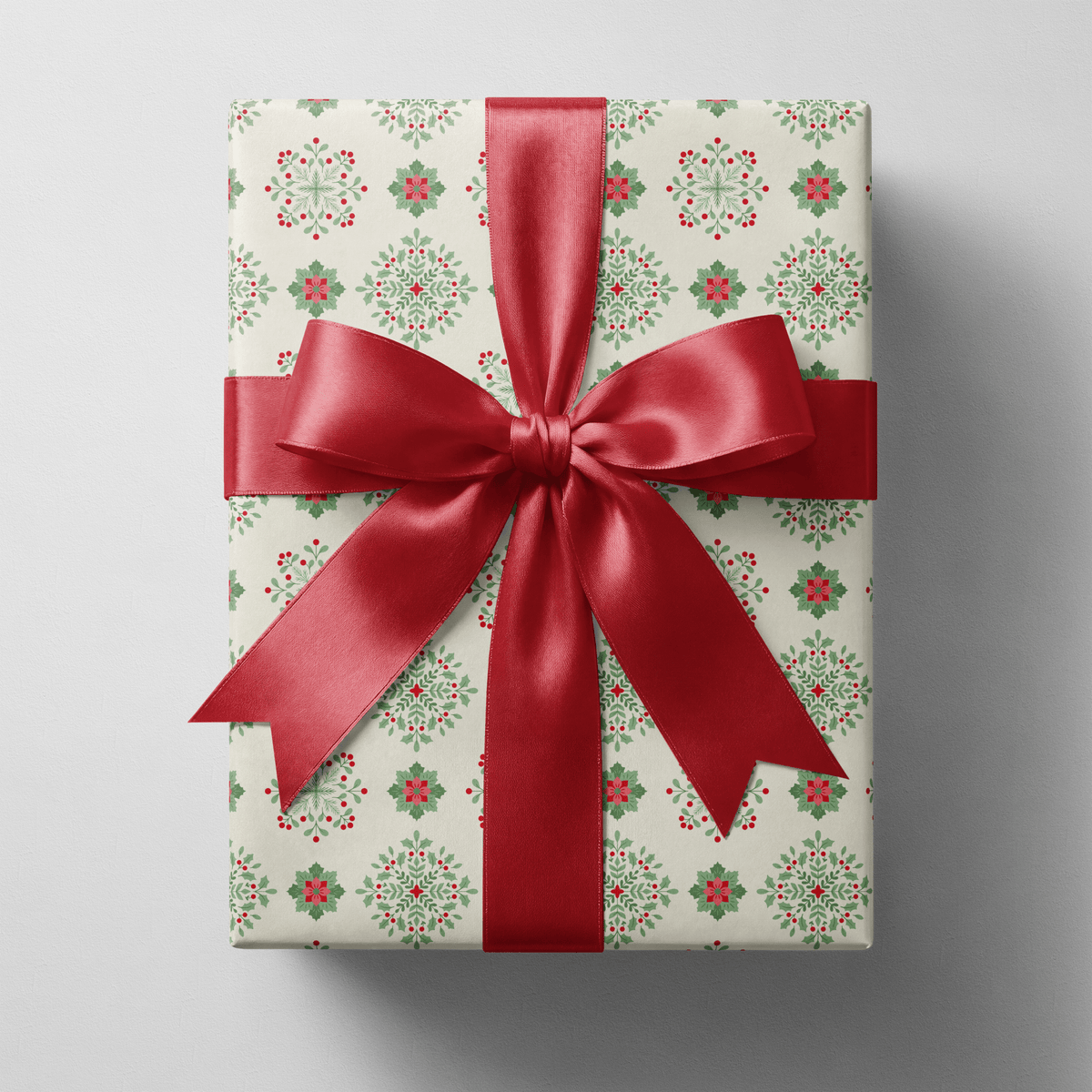 Snowflake Christmas Wrapping Paper - Snow Sprig - Haus of Wrap