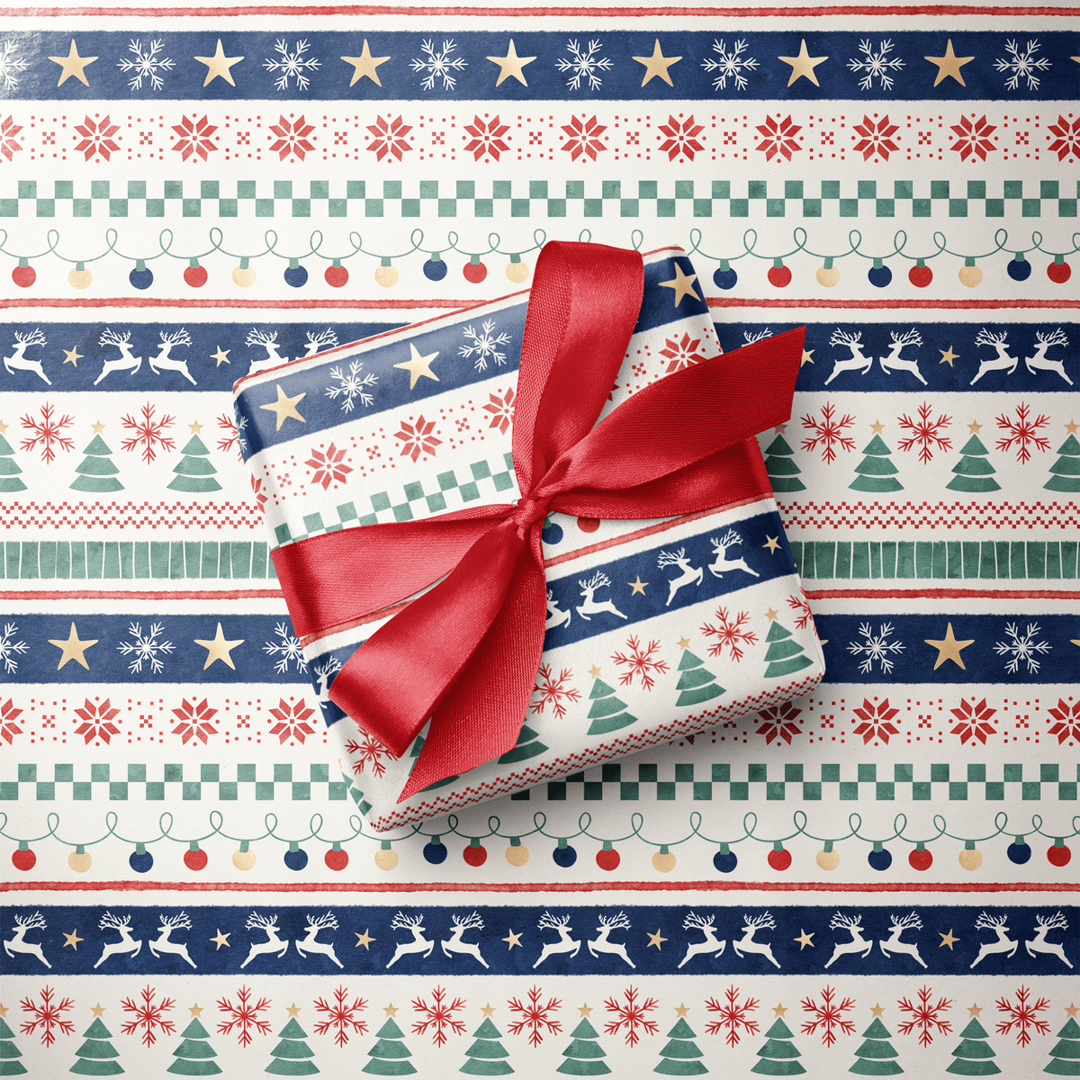 Nordic Christmas Wrapping Paper - The Christmas Jumper - Haus of Wrap