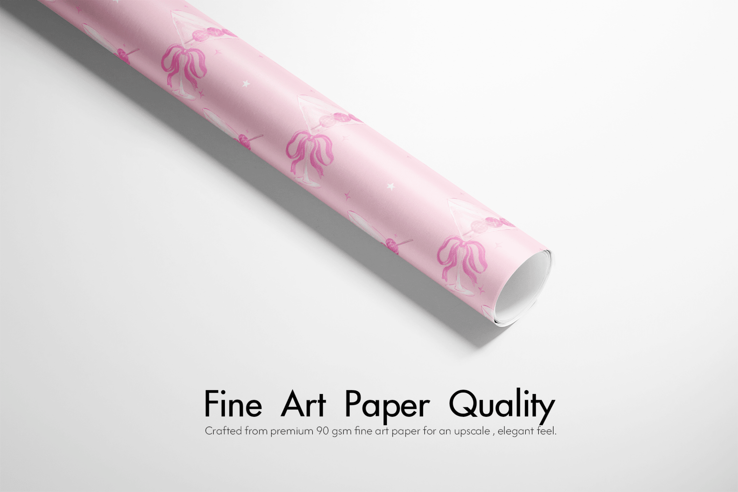 Cocktail Wrapping Paper - Bows &amp; Bubbles - Haus of Wrap