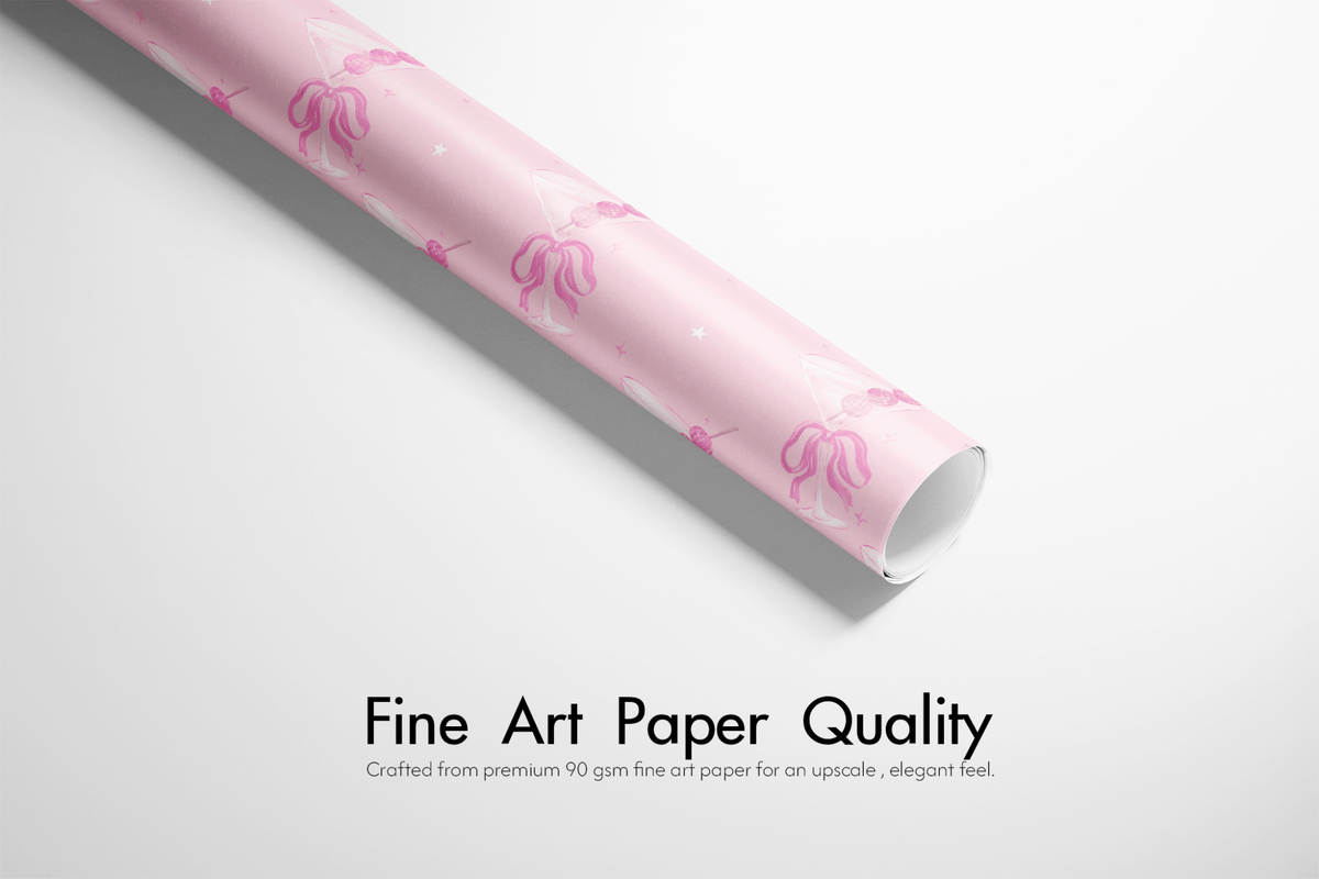 Cocktail Wrapping Paper - Bows &amp; Bubbles - Haus of Wrap