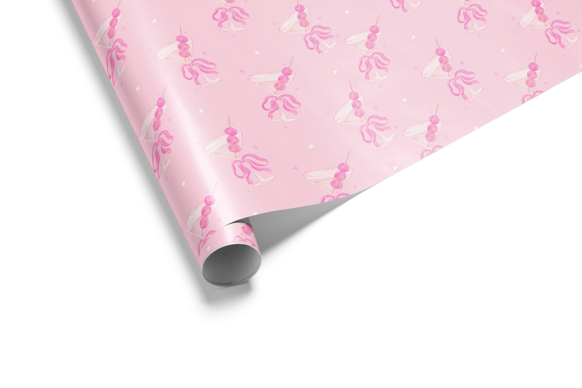 Cocktail Wrapping Paper - Bows &amp; Bubbles - Haus of Wrap
