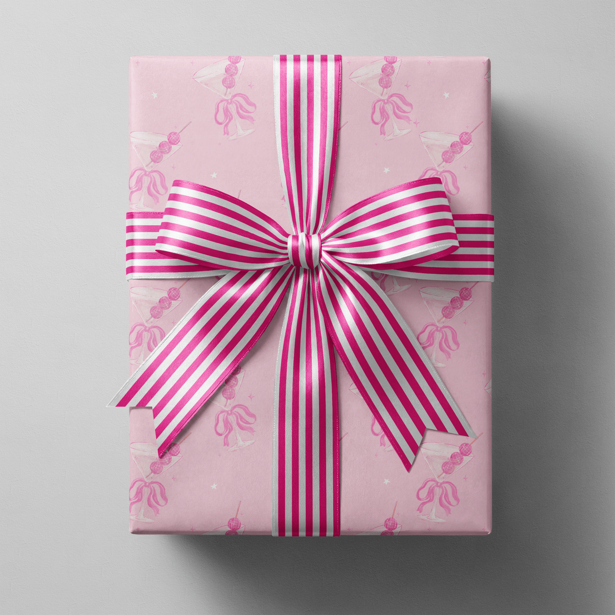 Cocktail Wrapping Paper - Bows &amp; Bubbles - Haus of Wrap