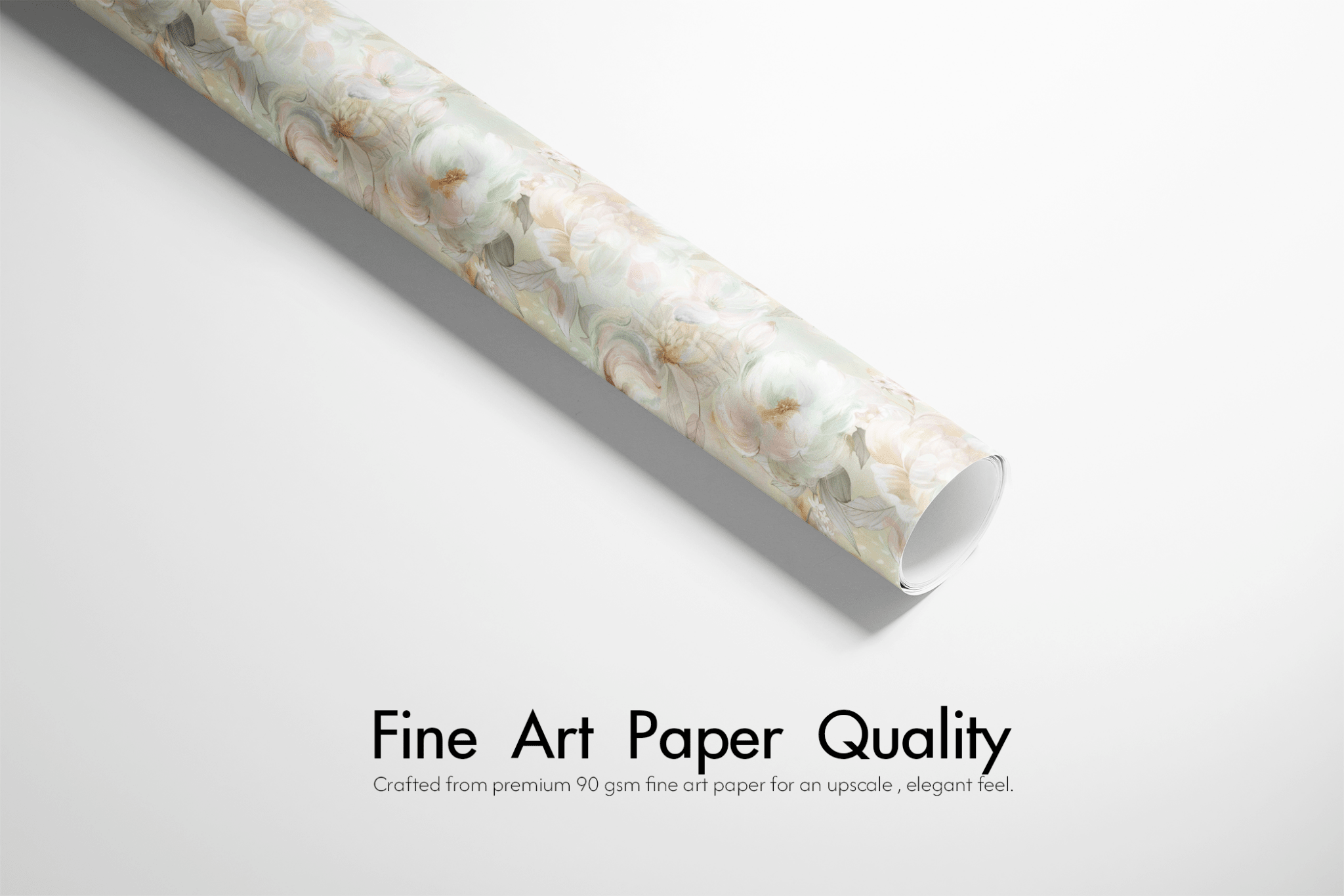 Luxury Floral Wrapping Paper - Peach &amp; Pearl - Haus of Wrap