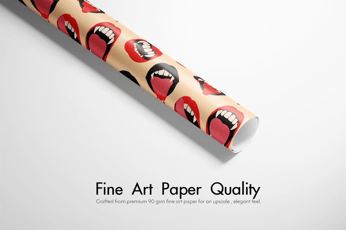 Goth Wrapping Paper - Bite Me - Haus of Wrap
