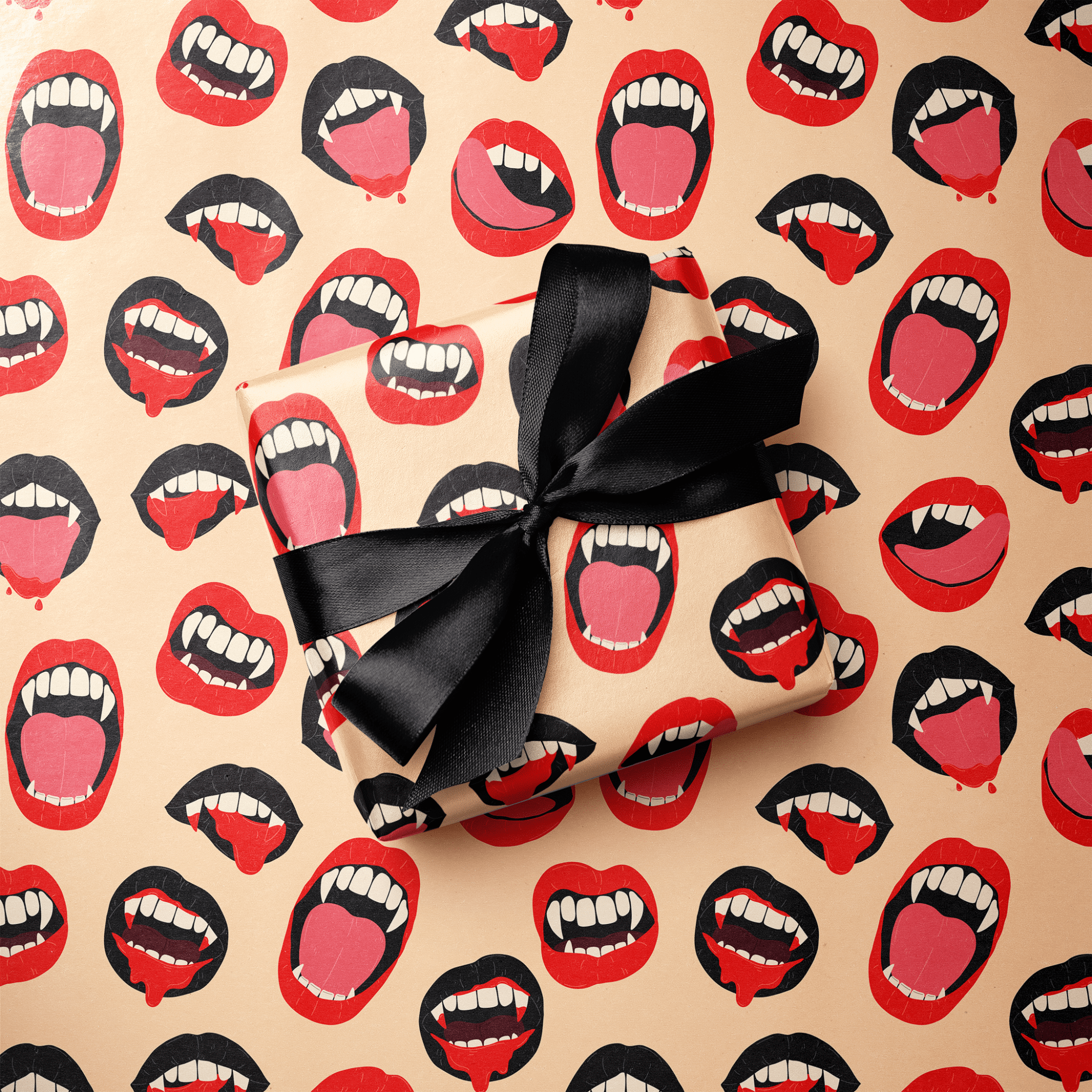 Goth Wrapping Paper - Bite Me - Haus of Wrap