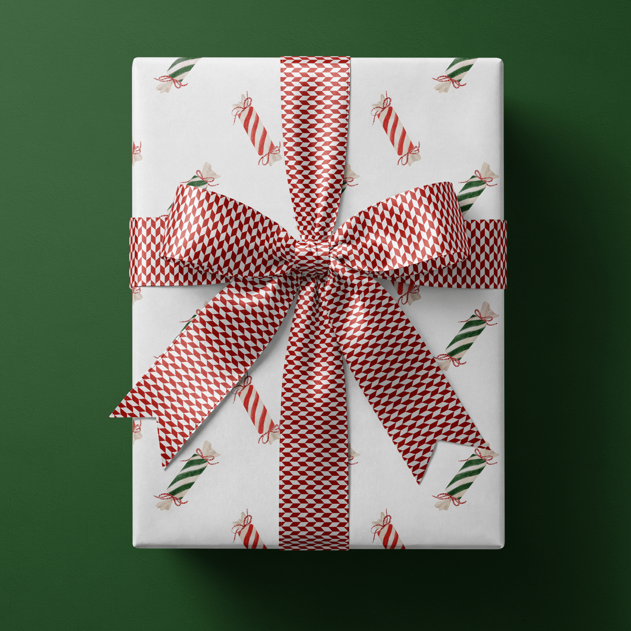 Red and Green Christmas Wrapping Paper - Snap Happy - Haus of Wrap