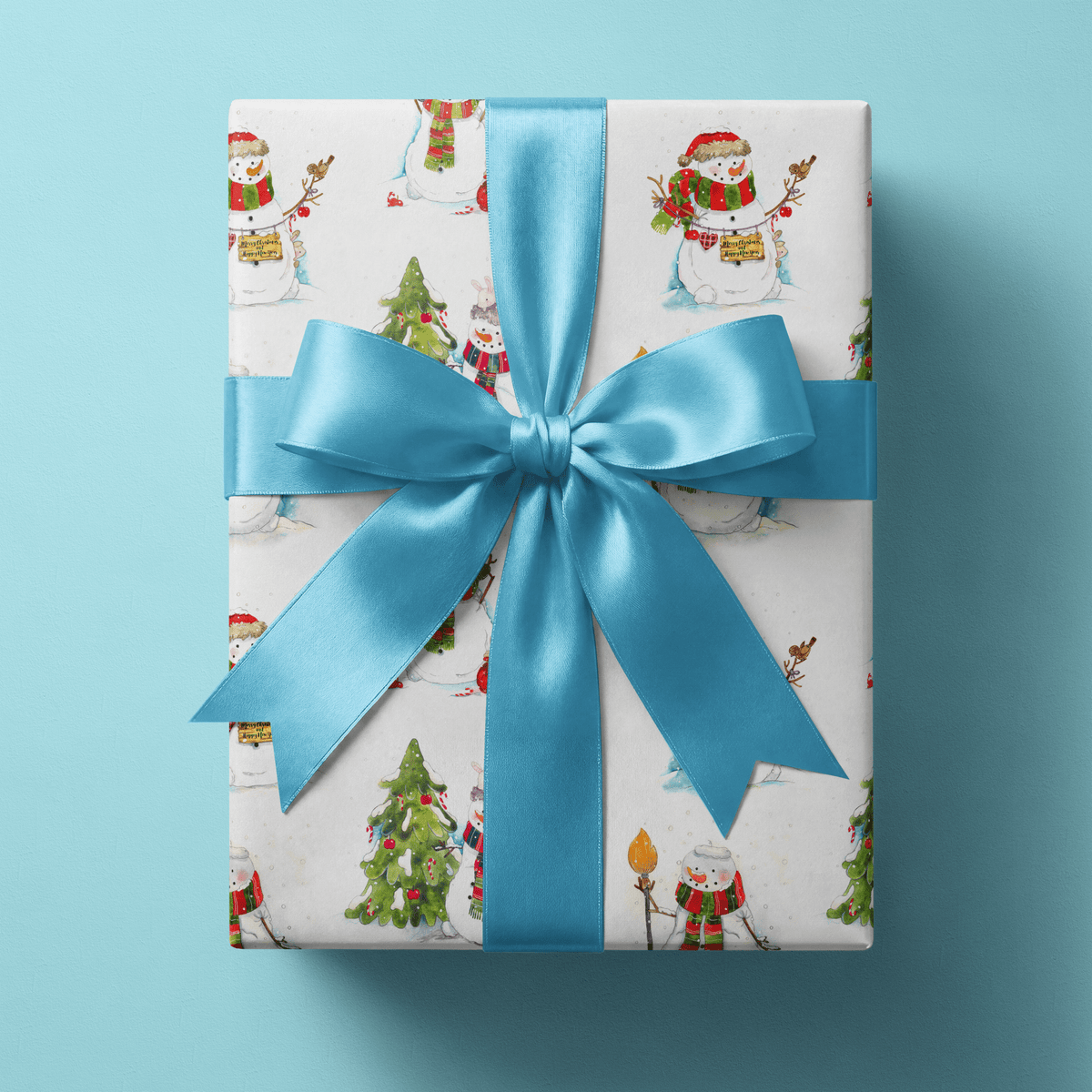 Snowman Christmas Wrapping Paper - Chill Squad - Haus of Wrap