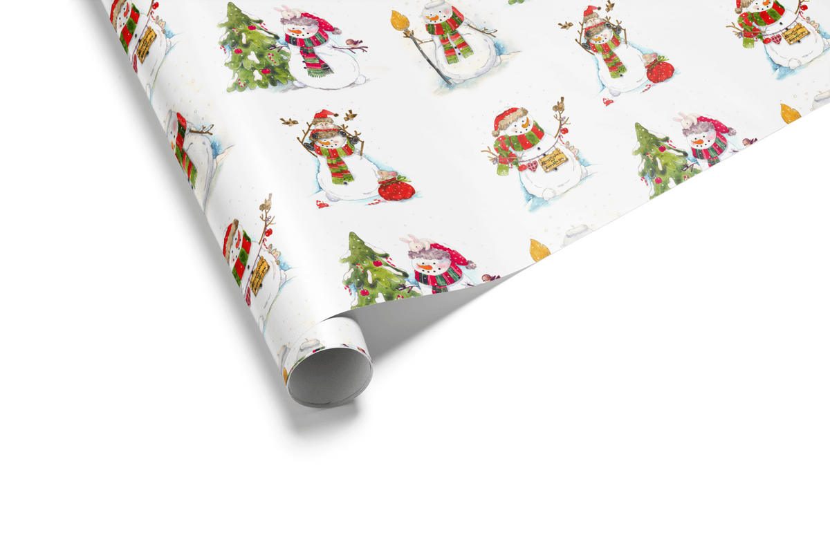 Snowman Christmas Wrapping Paper - Chill Squad - Haus of Wrap