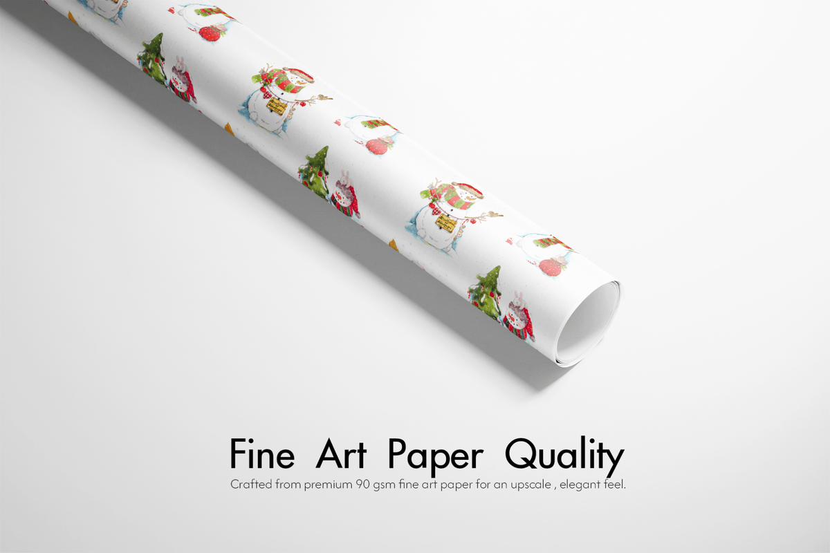 Snowman Christmas Wrapping Paper - Chill Squad - Haus of Wrap
