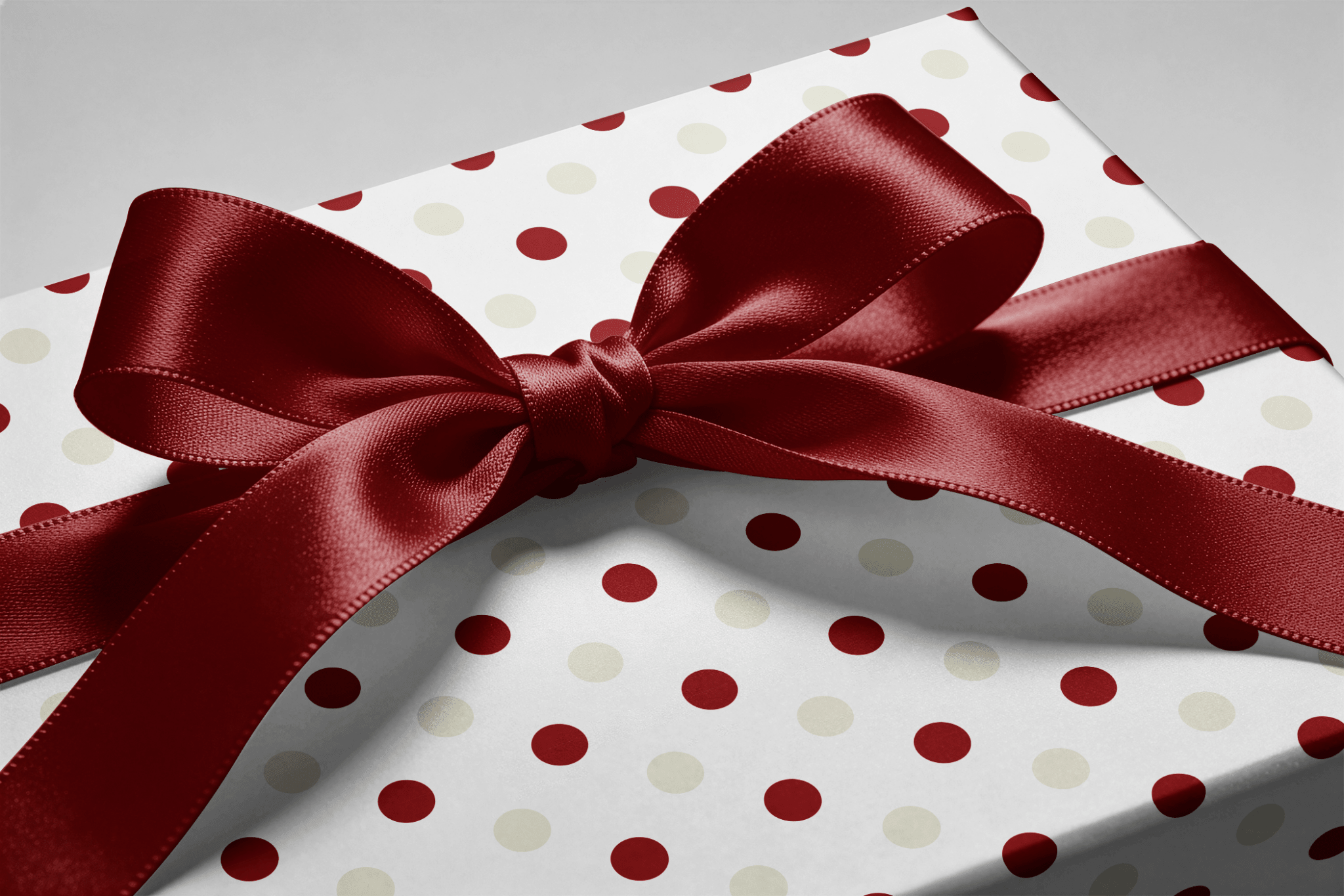 Polka Dot Christmas Wrapping Paper - Dot the Halls - Haus of Wrap