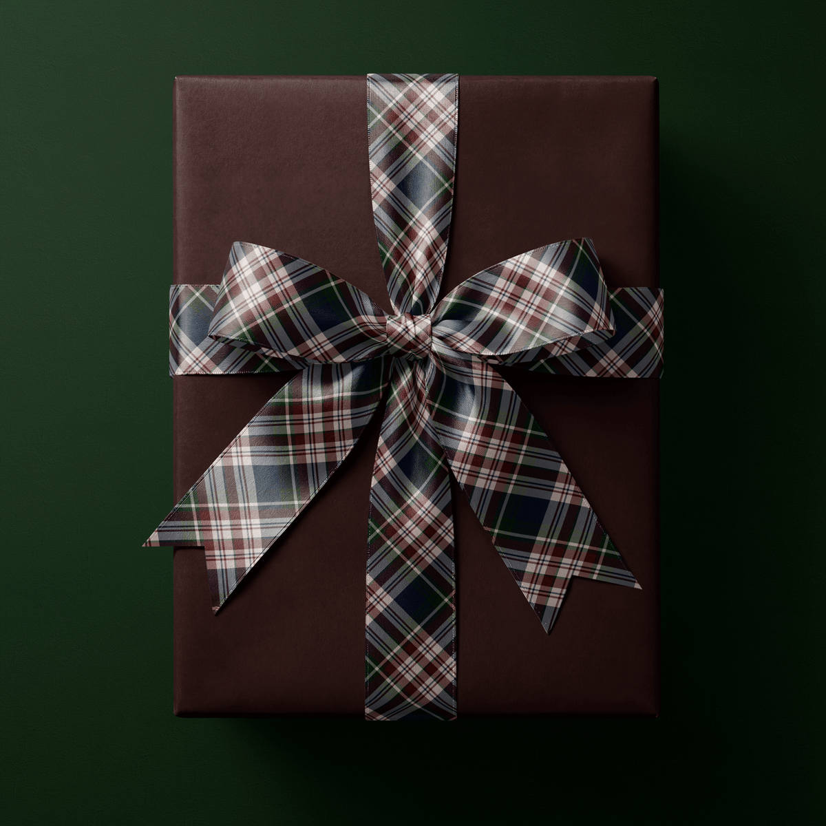Solid deep chocolate brown wrapping paper in a rich, matte saturated finish.