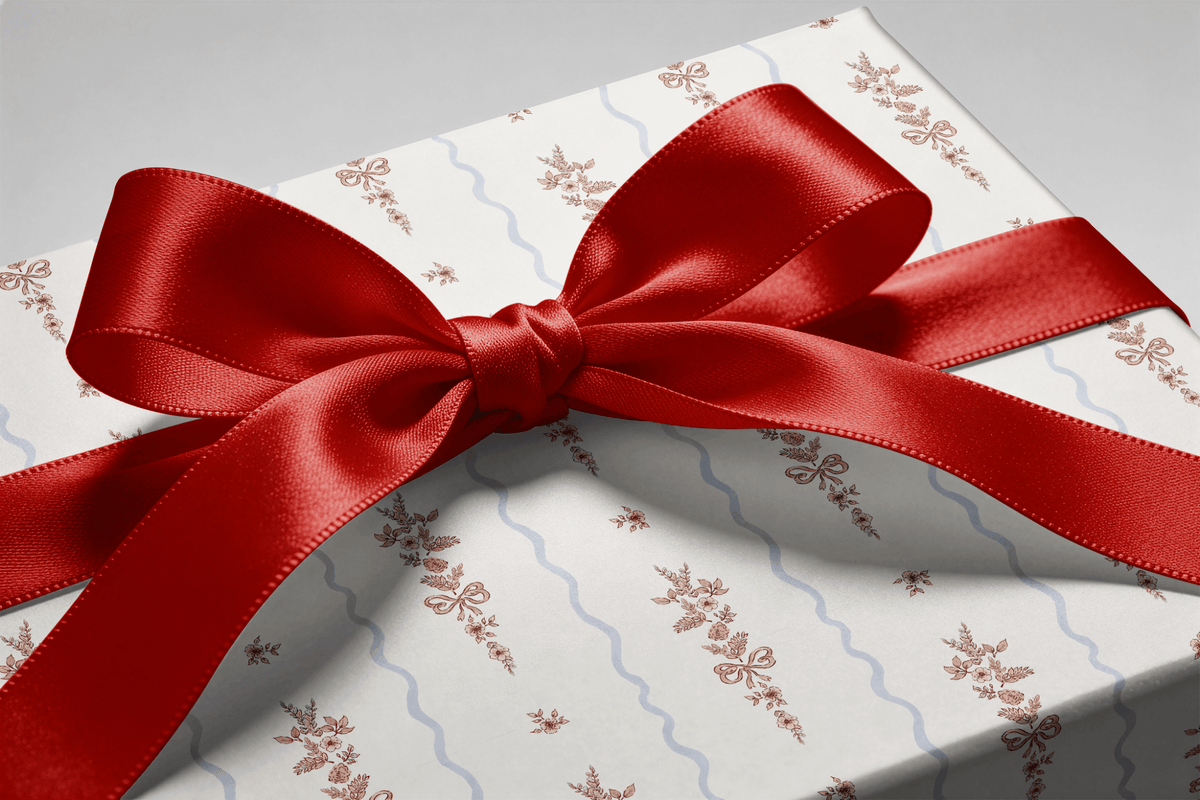 Christmas Wrapping Paper - Bow &amp; Bloom - Haus of Wrap